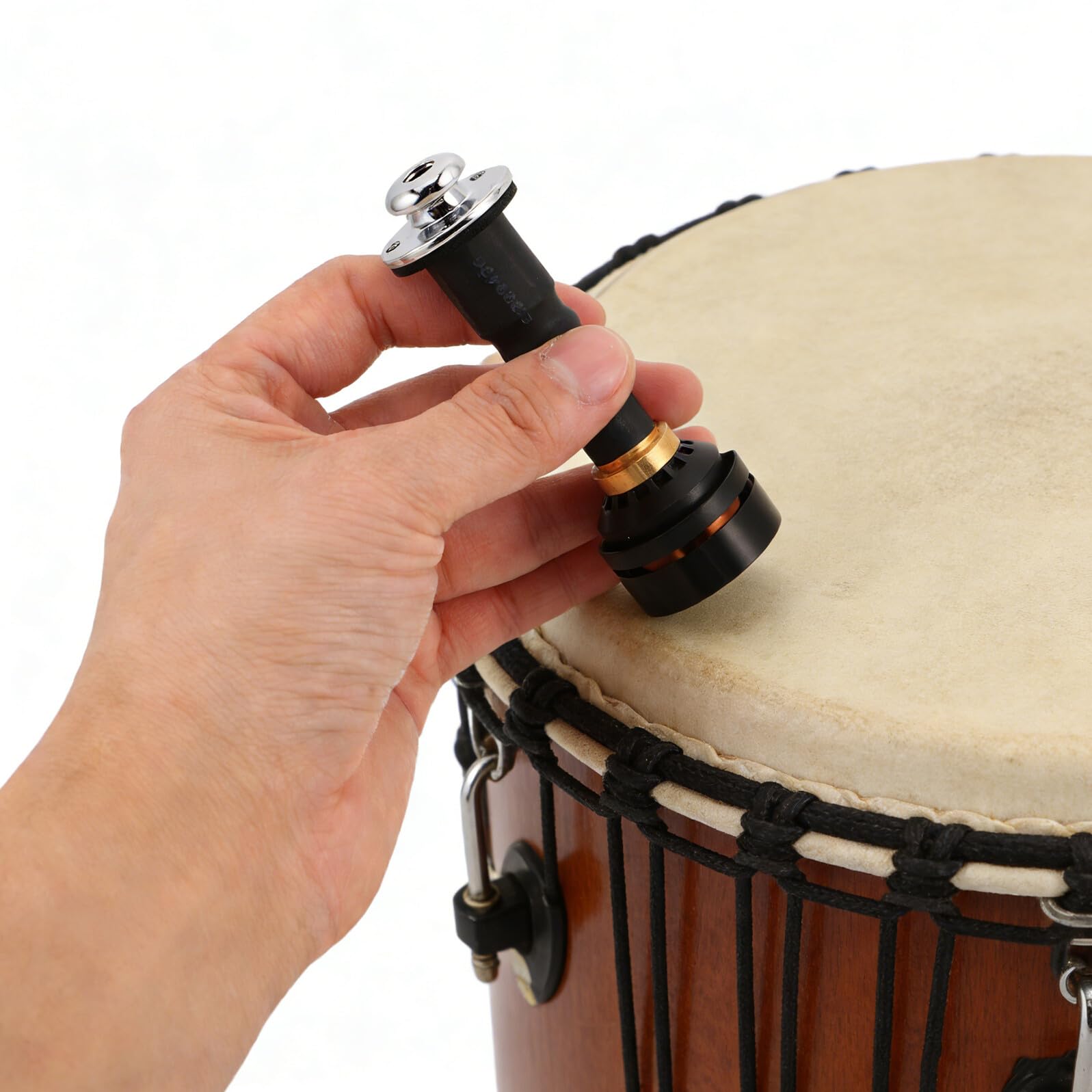 Abaodam Multifunktionaler Metall Tonabnehmer für Cajon Afrikanische Trommeln 8,6cm Kabelloser Schlagzeugverstärker für Live Auftritte und Percussion