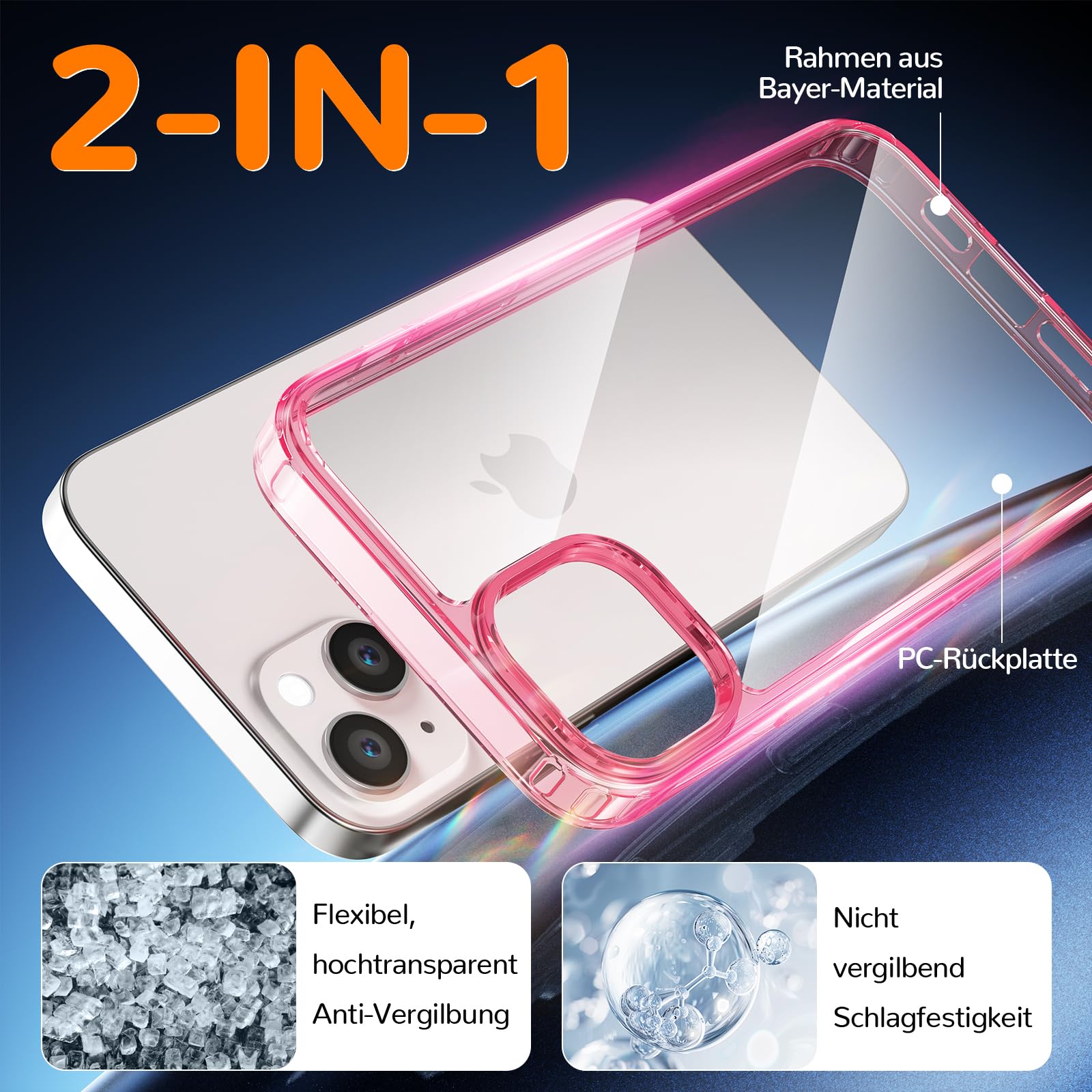Clear Case for iPhone 15, Ultra Thin, Shockproof TPU Cover, Anti-Yellowing, Crystal Clear, Phone Case for Apple iPhone 15 - Clear — view 539