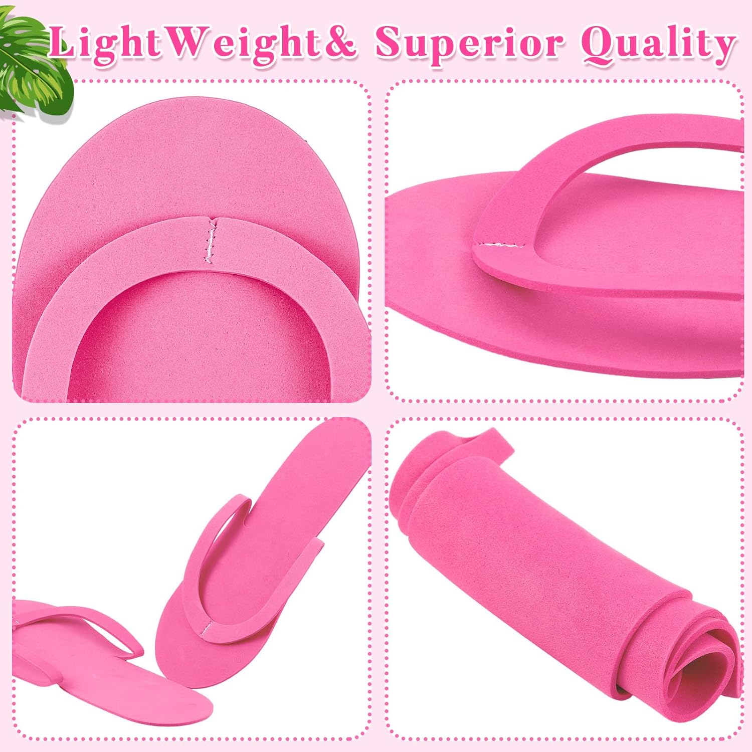 300 Pairs Disposable Pedicure Slippers and Toe Separators Kit Include 80 Disposable Foam Pedicure Flip Flops 220 Pairs Toe Separators for Women Nail Spa