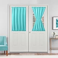 Vista 72 de Hiasan Cortinas francesas para puerta de privacidad, cortina frontal semitransparente con bolsillo para barra para ventana de puerta, 1 panel