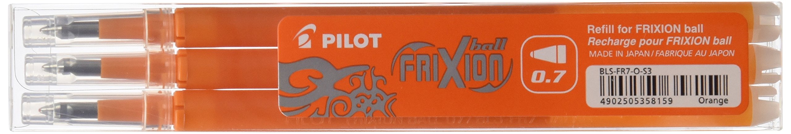 Pilot Orange Frixion Rollerball ścieralne długopisy wkłady do długopisów zamienny zapasowy tusz BLS-FR7 (opakowanie 12 szt