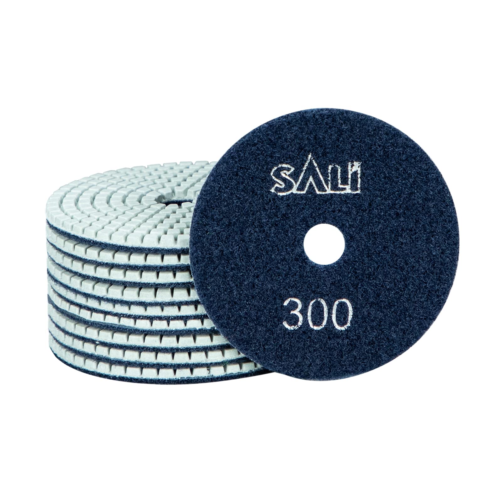 Sali 10 Pack Diamond Polishing Pads 4 Inch Wet Granite Stone Polish Pad Kit for Drill, Grinder, Polisher Polishing Pad for Concrete Marble Stone