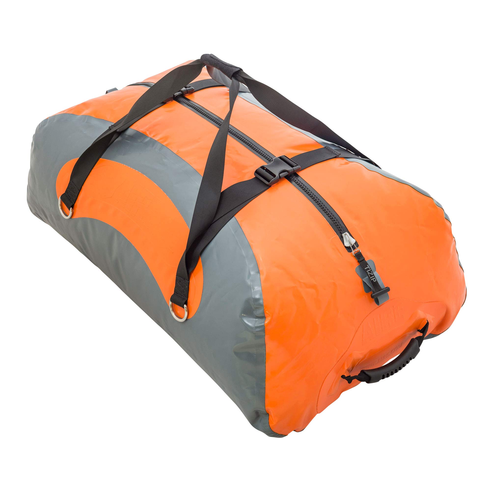 OUTCAST SPORTING GEAR AIRE Frodo Waterproof Durable Wide-Opening Protective Outdoor Water Sports Fishing Boating Duffel Bag, Orange/Gray, Large