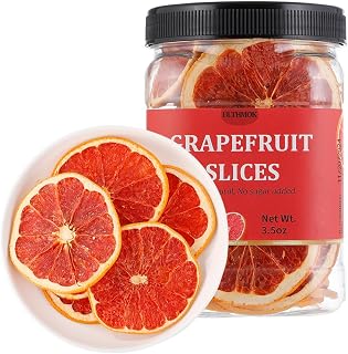 ULTHMOK Premium Dried Grapefruit Slices 3.5oz/100g - 100% Natural Dehydrated, No Sugar Added, Whole Slices for Tea & Smoothies