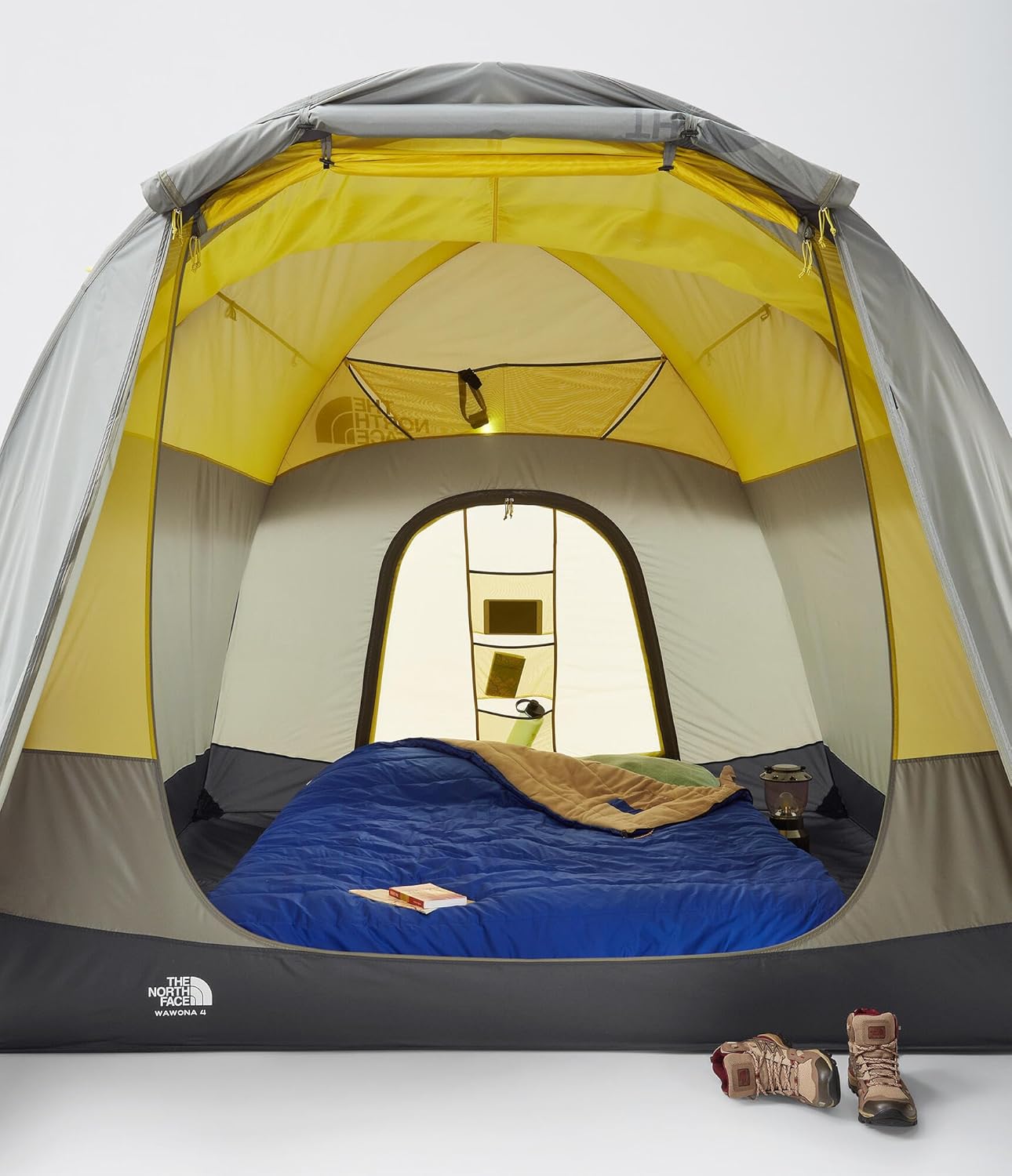 The North Face Tents Wawona 4 Tent - Four-Person Camping Tent, Water Repellent, Spacious & Easy to Set Up, Attached Vestibule