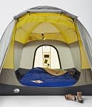 THE NORTH FACE Wawona 4 Tent - Four-Person Camping Tent, Water Repellent, Spacious & Easy to Set Up, Attached Vestibule, Agave Green/Asphalt Grey, One Size