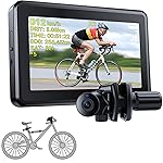FEISIKE Bike Camera with 4.3 Display, 145 Wide-Angle Night Vision Bike Mirror with Cyclocomputer, Smart Bike Computer with Speed Display for Safer Rides