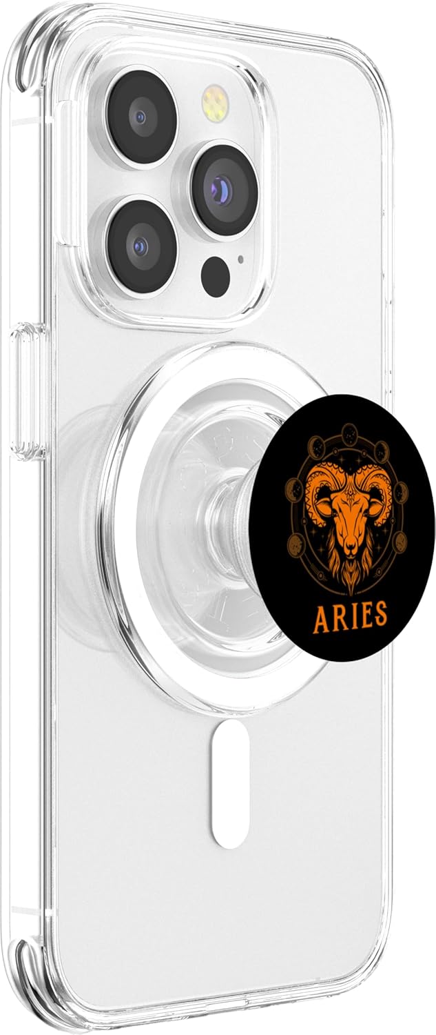 Aries Ram March April Birthday Astrology Zodiac Sign PopSockets MagSafe PopGrip for iPhone