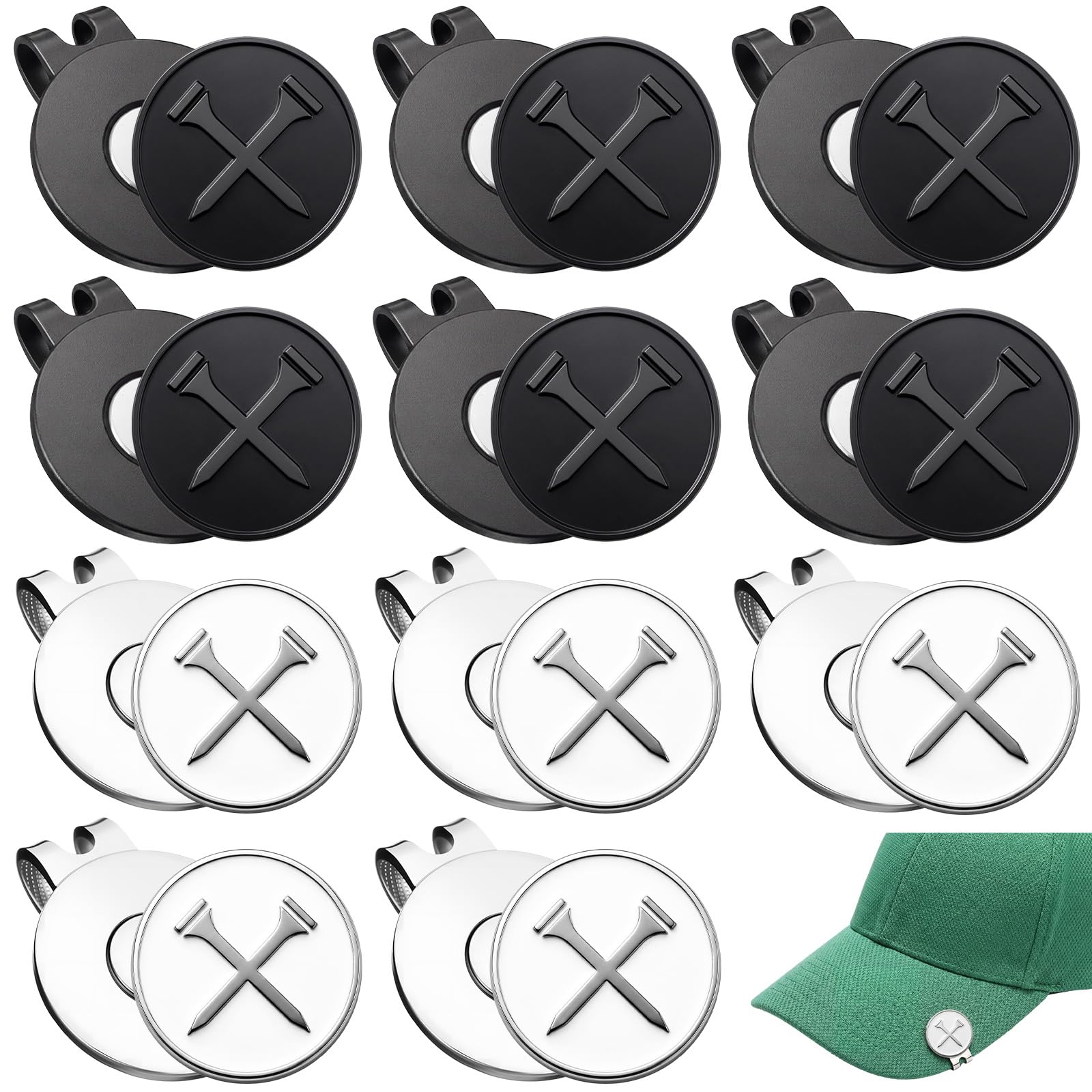 Golf Ball Marker Magnetic Hat Clip