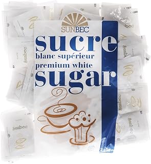 Club Supreme 100% Pure Cane Sugar Bags - Individual Sugar Packets, 245g