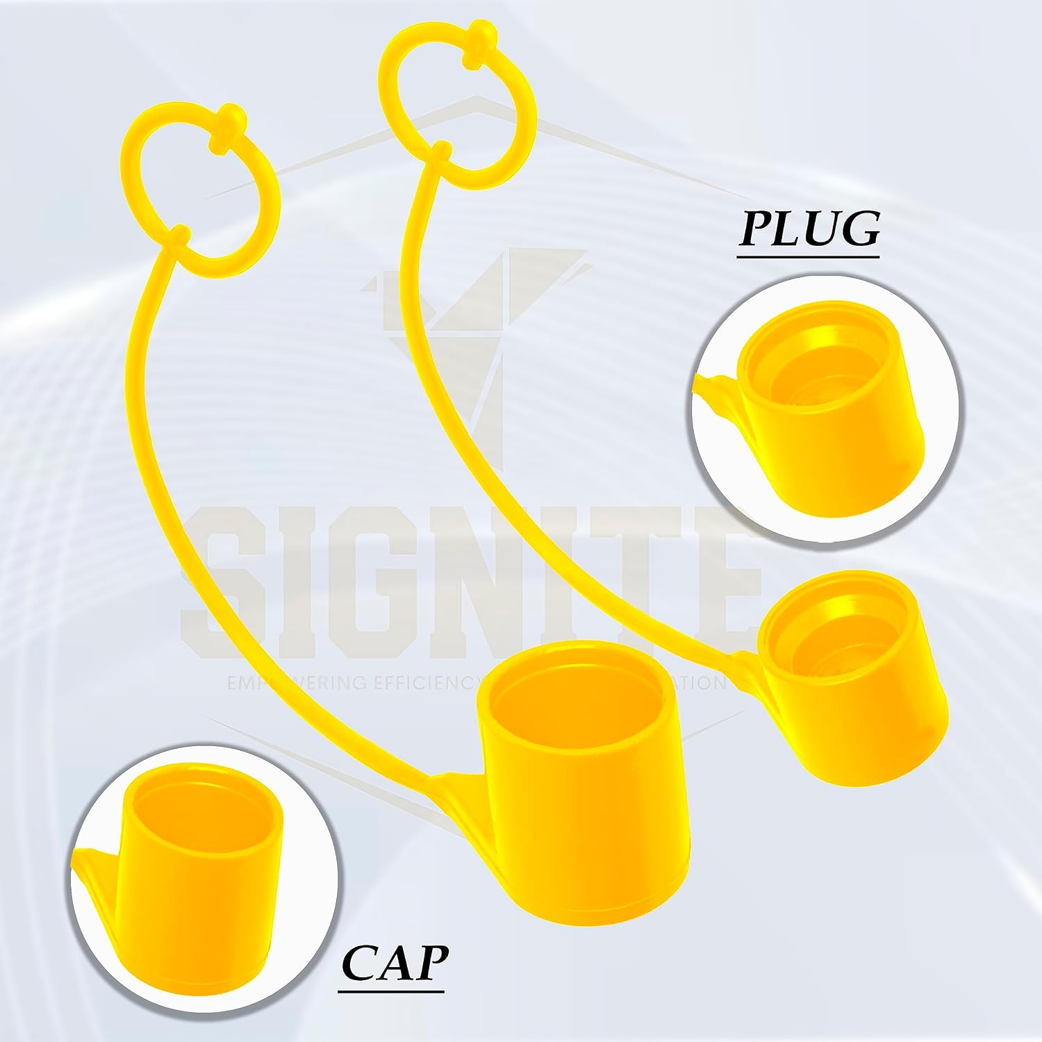 Signite 5 Set, 3/8 Tractor Hydraulic Coupler Flat Face Dust Cap set