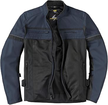 ScorpionEXO Cargo Air Mens Lightweight Mesh Motorcycle Riding Jacket Abrasion Resistant with CE-Rated Armor and Cargo Bag Blue - 3X-Large