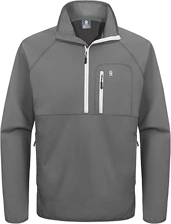 Little Donkey Andy Men's Golf Pullover Windbreaker 1/4 Zip Waterproof Athletic Jacket