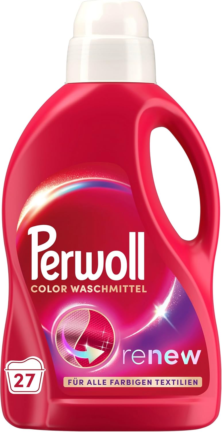 Perwoll Color Detergent (1 x 27 Wash Loads) Mild Liquid Detergent | Gently Cleans and Renews Colors and Fibers | For all Colored Textiles | Color Detergent with Triple-Renew Technology