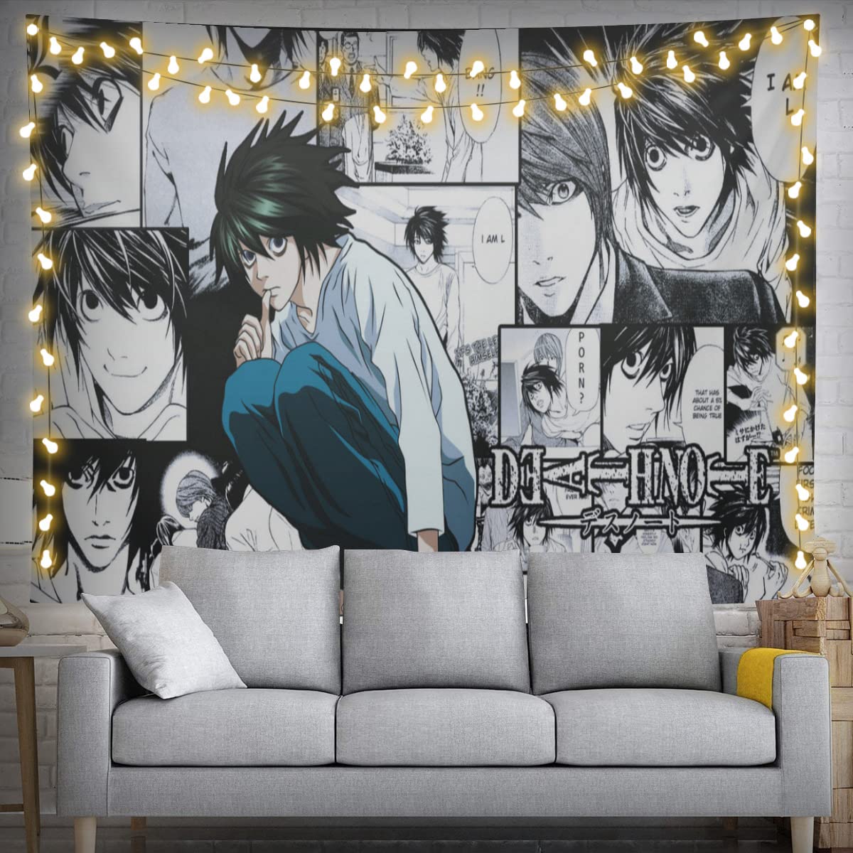 Amazon.co.jp: タペストリー 壁掛け デスノート (5) バナー 北欧
