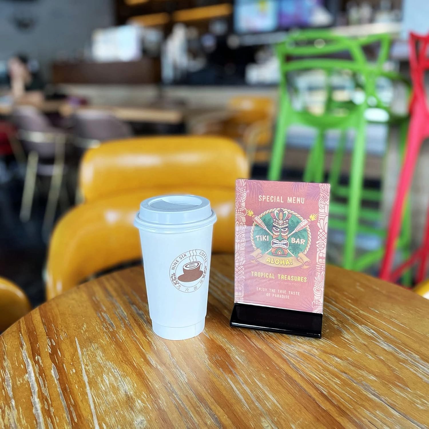 BARsics 4x6 Sturdy Table Tent Menu Holder, Commercial 2-Sided Acrylic Sign Holder (12-Pack) - Image 6