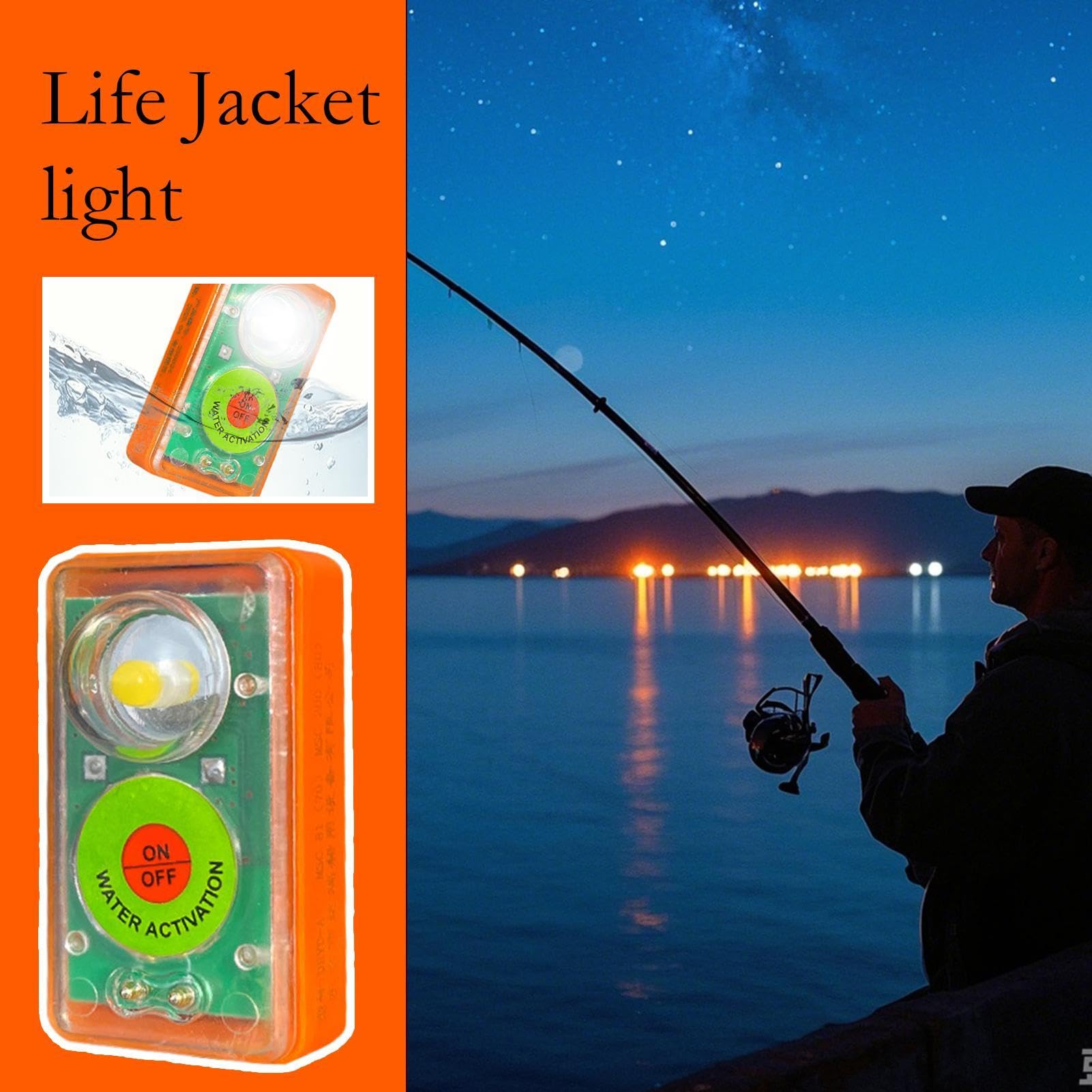 Giubbotto di salvataggio luce stroboscopica, luce attivata dall'acqua,Luci stroboscopiche a LED di salumi | Attrezzatura in barca, illuminazione per barche, per la protezione della sicurezza