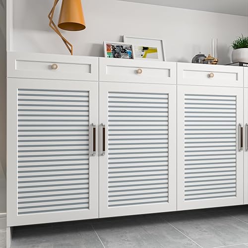 Miniatura 8 de Cohoo Home - Papel tapiz de rayas para despegar y pegar, papel de contacto estilo boho para gabinetes, papel tapiz moderno en línea de rayas gris y