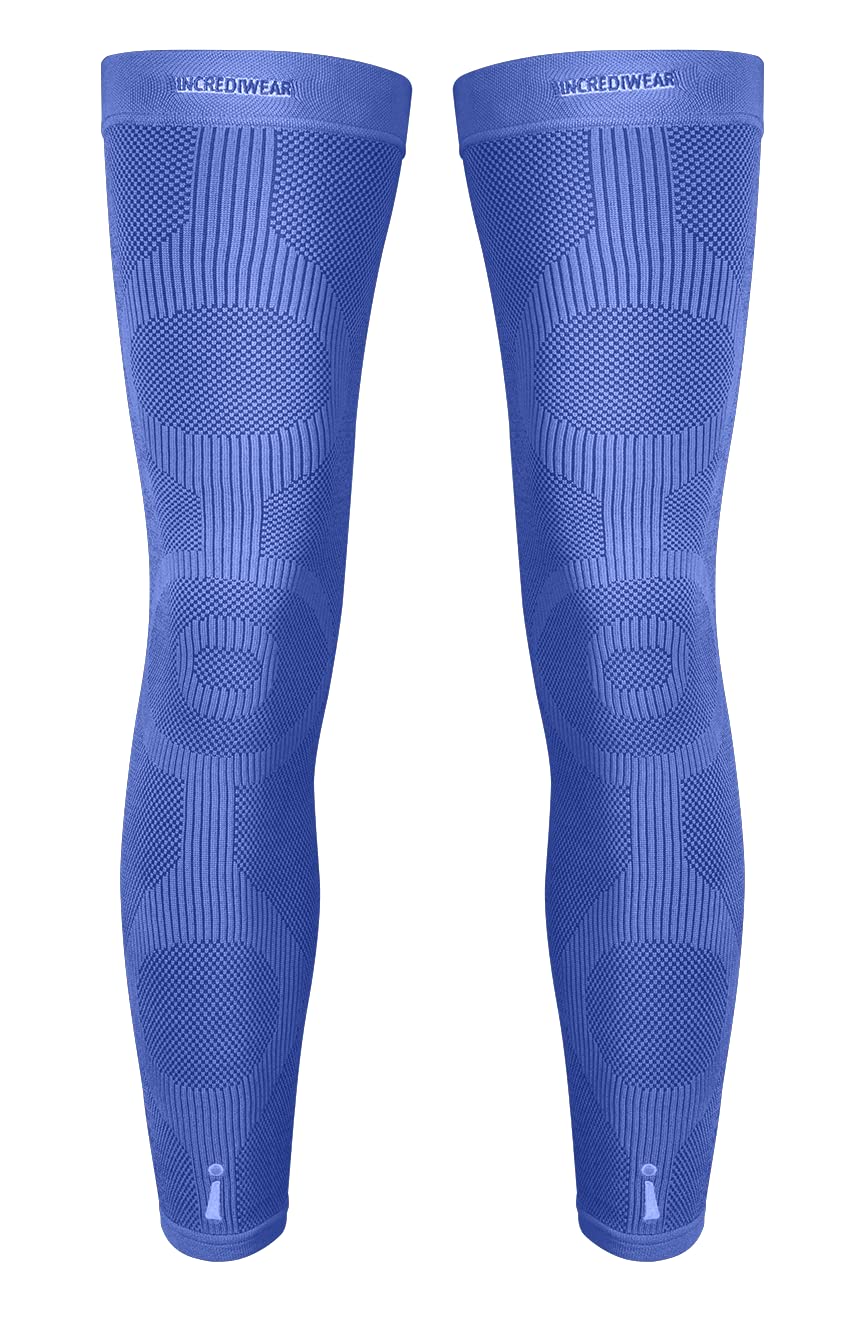 Incrediwear Leg Sleeve 2pk – Full Length Long Leg Sleeve for Leg Pain Relief &amp; Muscle Recovery, Helps Reduce Swelling &amp; Inflammation, Promotes Circulation, Leg Sleeves for Men &amp; Women (Royal, X-Large)