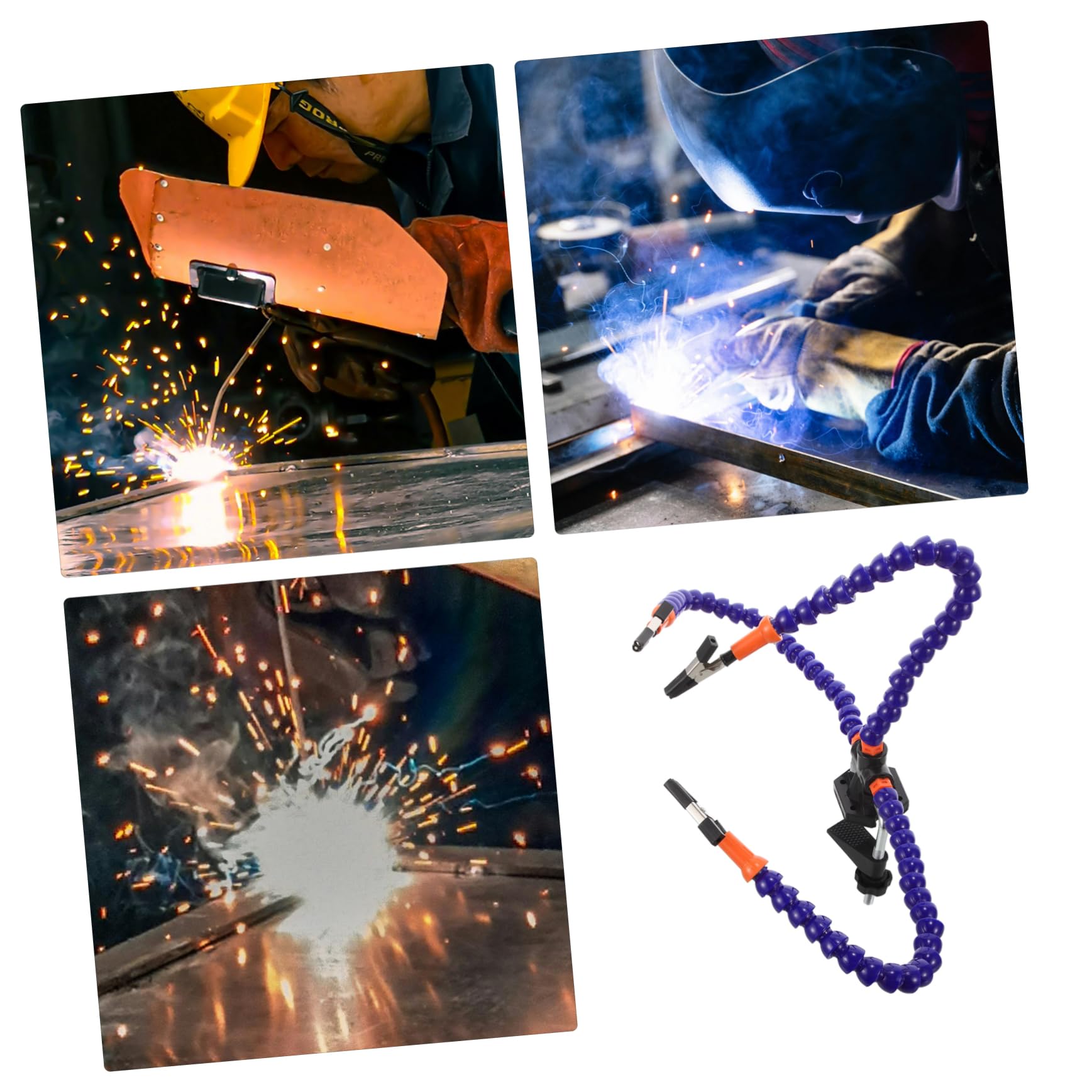 Mikikit 5sets Supporto Per Saldatura Con Braccia Flessibili e Pinze Stazione Per Riparazione Pcb Utensile Versatile Per Progetti Di Fai Te e Modellismo