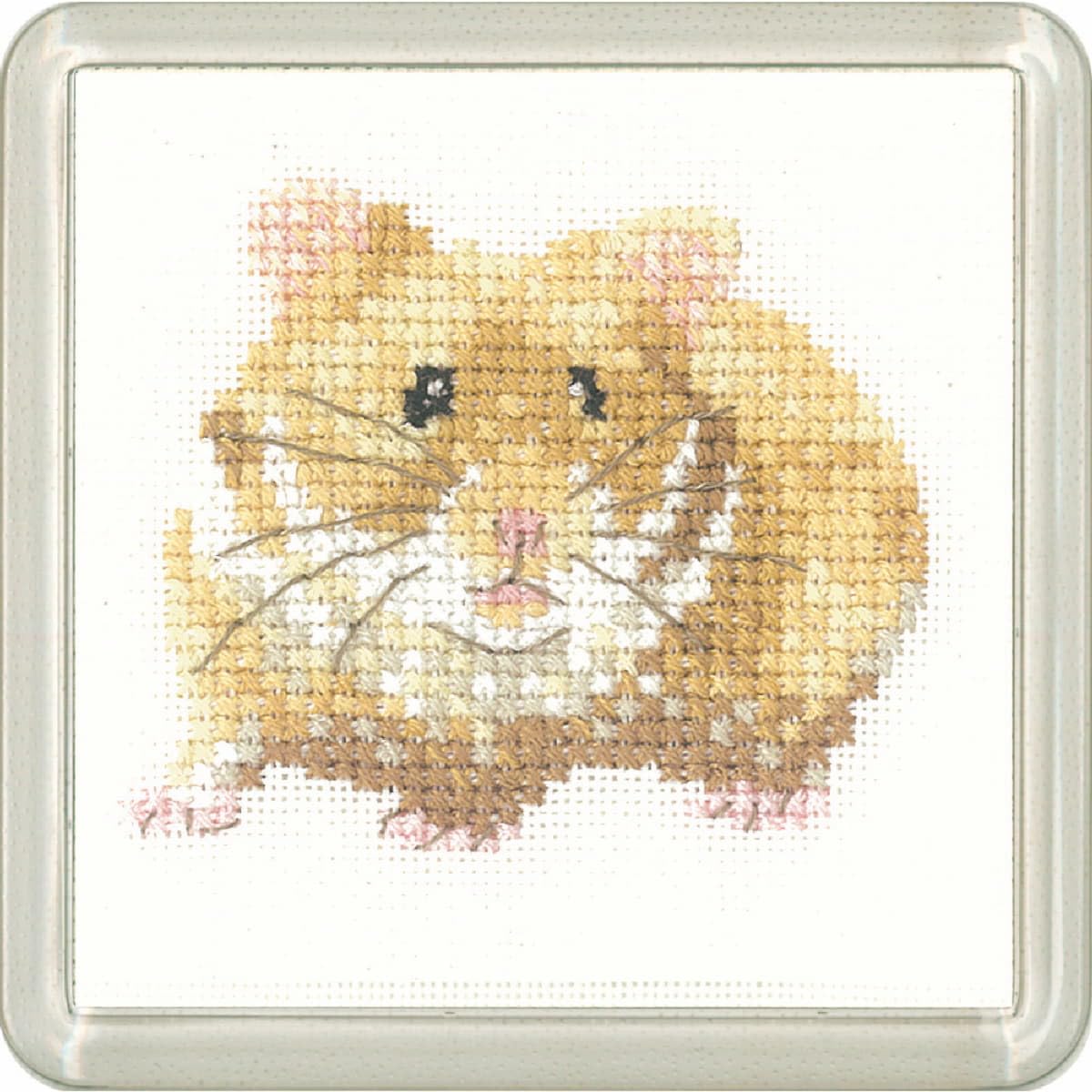 Heritage CFHS1261-A Hamster (A) Counted Cross Stitch Kit Coaster Size 7.5 x 7.5 cm