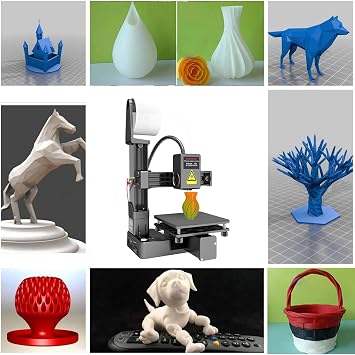 Quiet 3D Printer Lightweighted Entry Leveled Printer for Beginners Featuring Simple Button Print Control