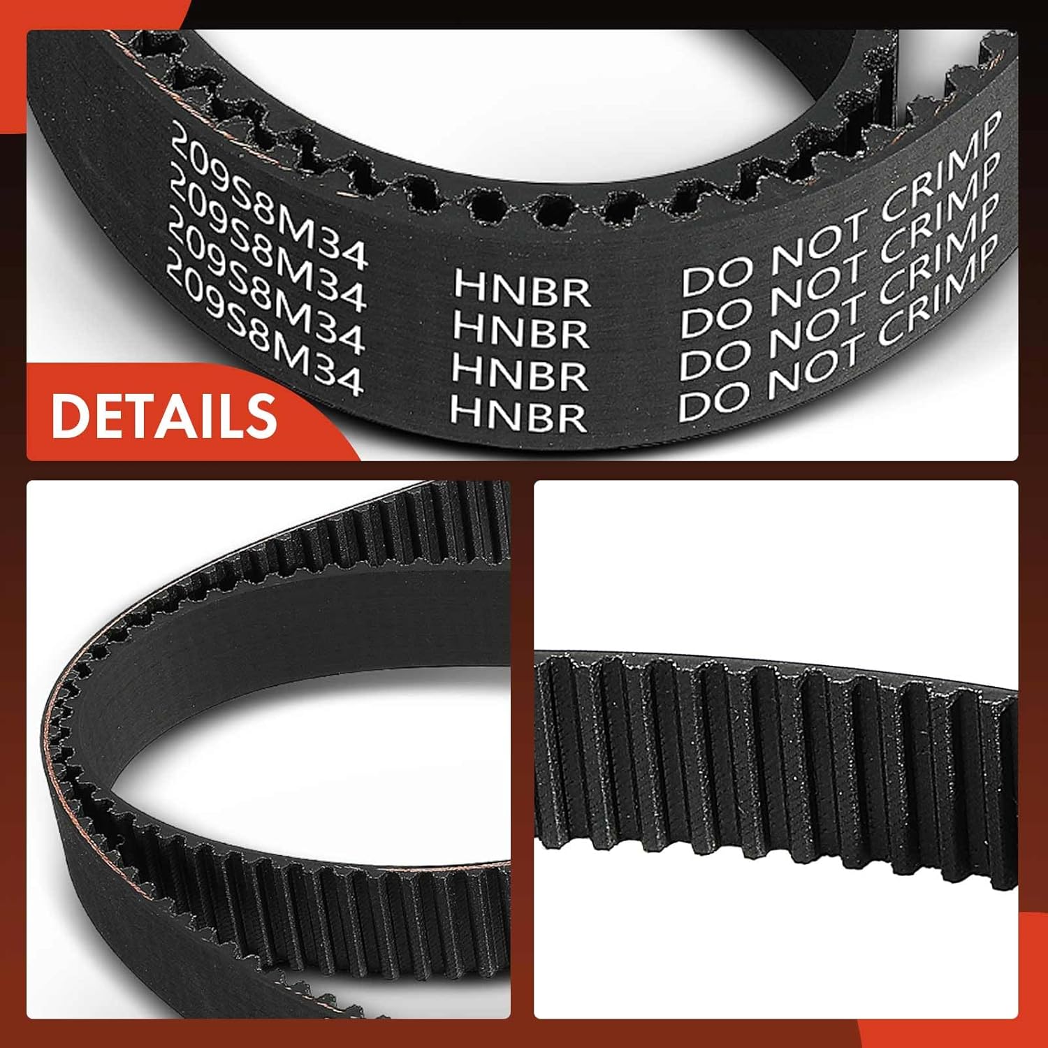A-Premium Engine Timing Belt Compatible with Lexus LS400 1990-1997 4.0L, SC400 1992-1997 4.0L - Replace# 1356859045