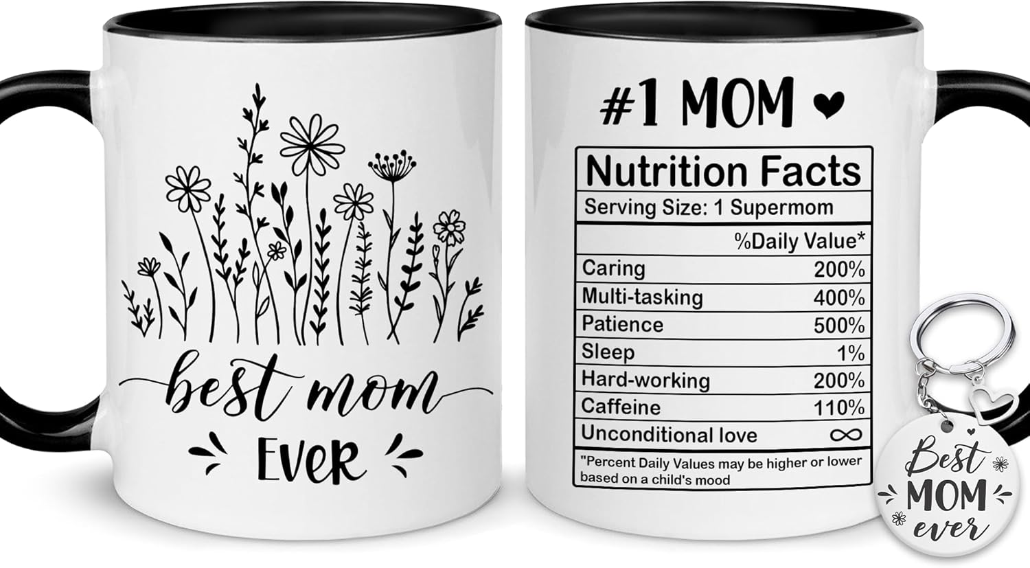 Mother's Day Birthday Gift Viberty Bonus Mom Coffee Mug 11oz, Gifts For Bonus Mom From Son Mother's Day Gift For Sports Mom