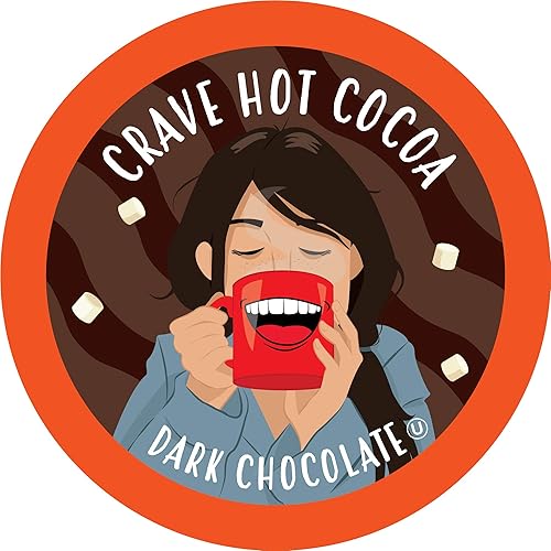 Miniatura 3 de Crave Beverages Paquete variado de cápsulas de chocolate caliente, compatible con cafeteras K-Cup, paquete variado de 40 unidades