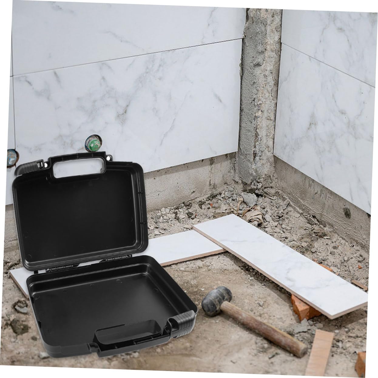 DOITOOL 2piezas Caja de Herramientas Multifuncional de Organizadora de Herramientas Portátil de Plástico Caja de Almacenamiento Resistente para Garaje y Uso Doméstico