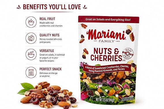 Mariani Toppers, Nuts & Cherries, 3.5 Oz (us)