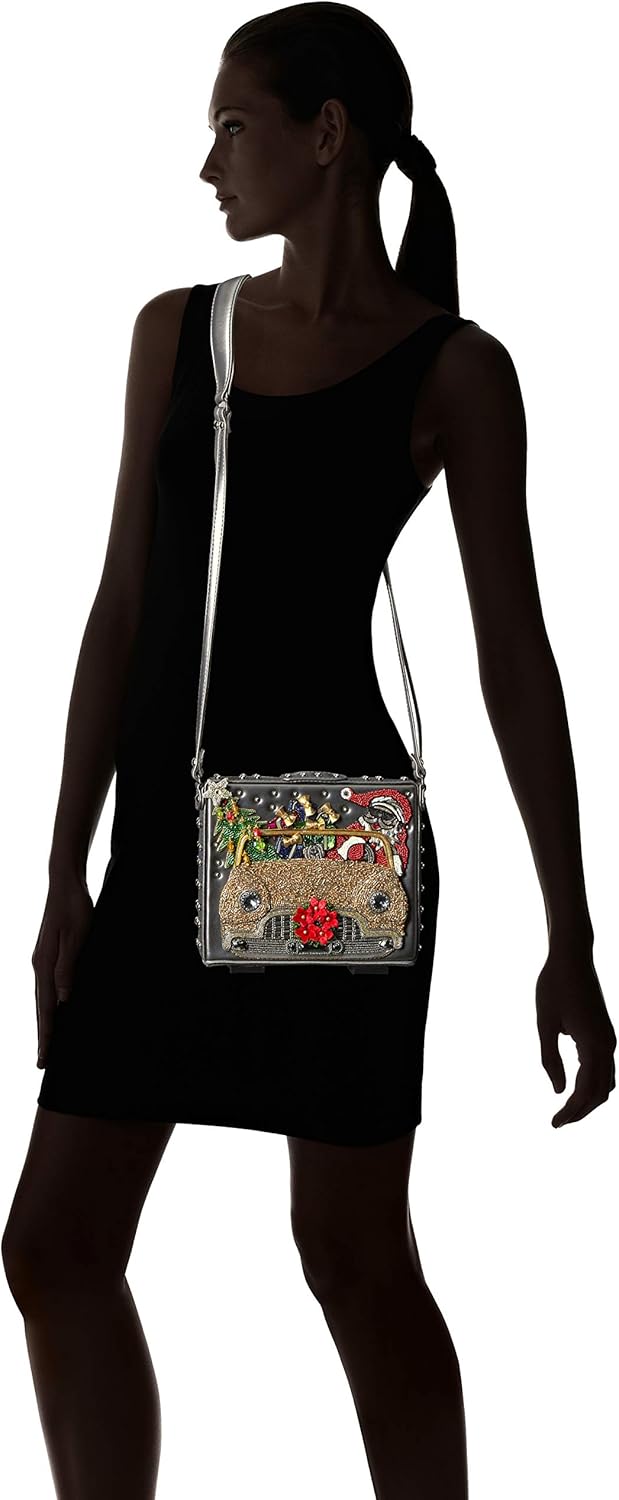 Mary Frances Santa Cruise, Beaded Holiday Crossbody Handbag, multi