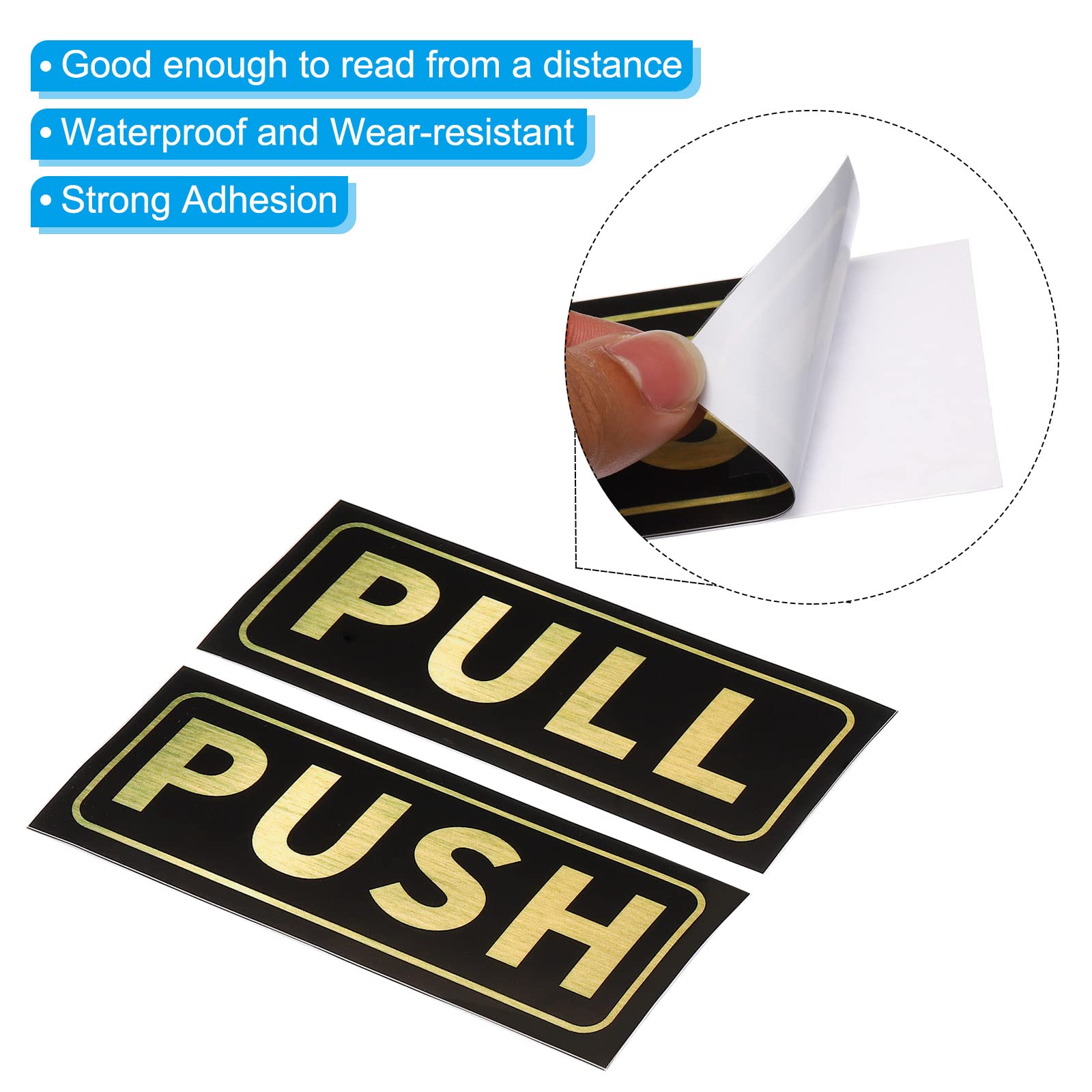 Push Pull Stickers PATIKIL 3Set Push Pull Door Stickers, 2x4.7in Push ...