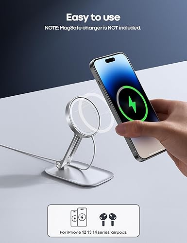 Miniatura 2 de Lamicall Soporte para cargador seguro Mag y soporte para teléfono celular