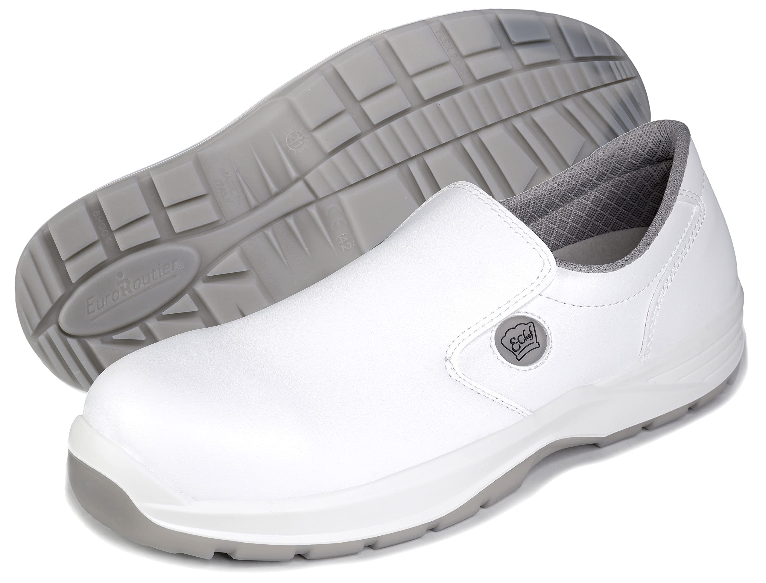 EuroRoutier E-Chef Roma Blanc - Chaussures de sécurité de Chef, Chaussures de Chef - Chaussures de Cuisine