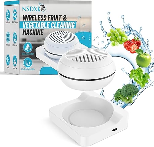 Lavadora de frutas y verduras, Dispositivo limpiador de frutas y verduras, Lavado de verduras inalámbrico portátil USB con tecnología de