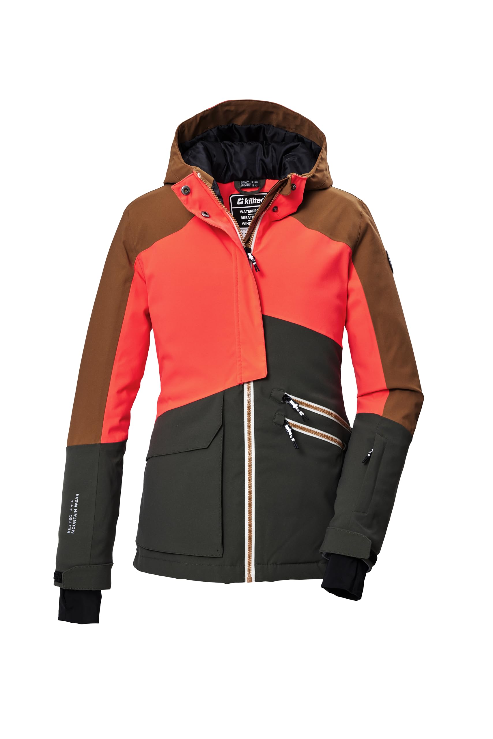 Killtec Ksw 405 Grls Ski Jckt Giacca da sci/giacca funzionale con cappuccio e paraneve Bambine e ragazze