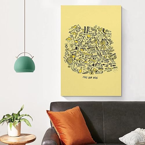 Miniatura 4 de TRAVVA Póster de lienzo con texto en inglés "This Old Dog by Mac DeMarco" para colgar en la pared, pintura impresa, pintura de oficina, XINGYI,