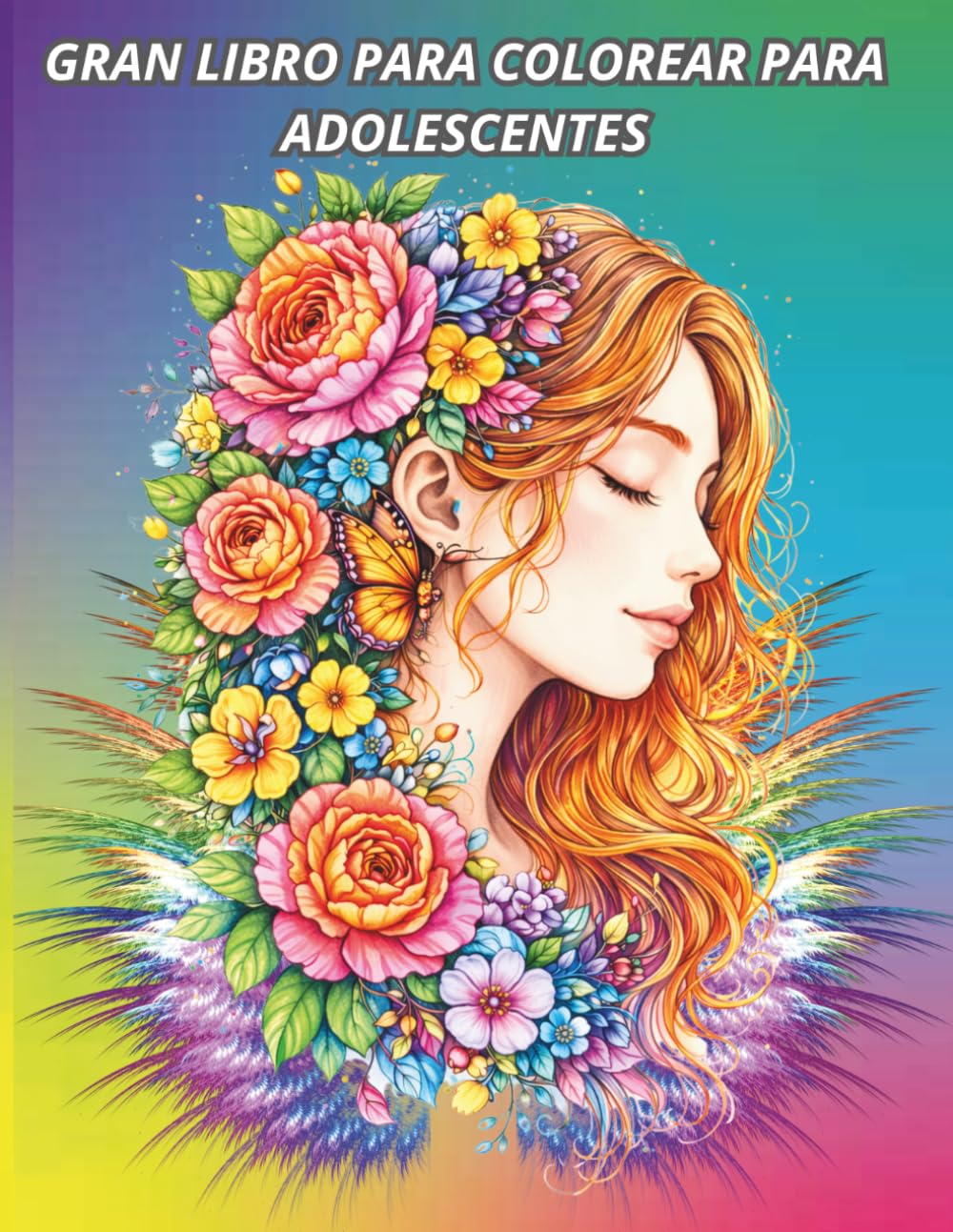 Gran libro para colorear para adolescentes: 101 dibujos increíbles de naturaleza, mandalas, flores y animales”