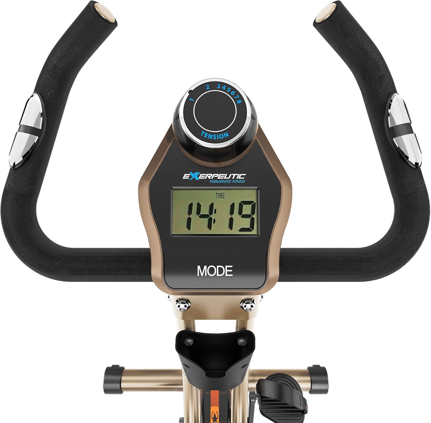 Exerpeutic Gold Heavy Duty Foldable Exercise Bike with 400 lbs Weight Capacity