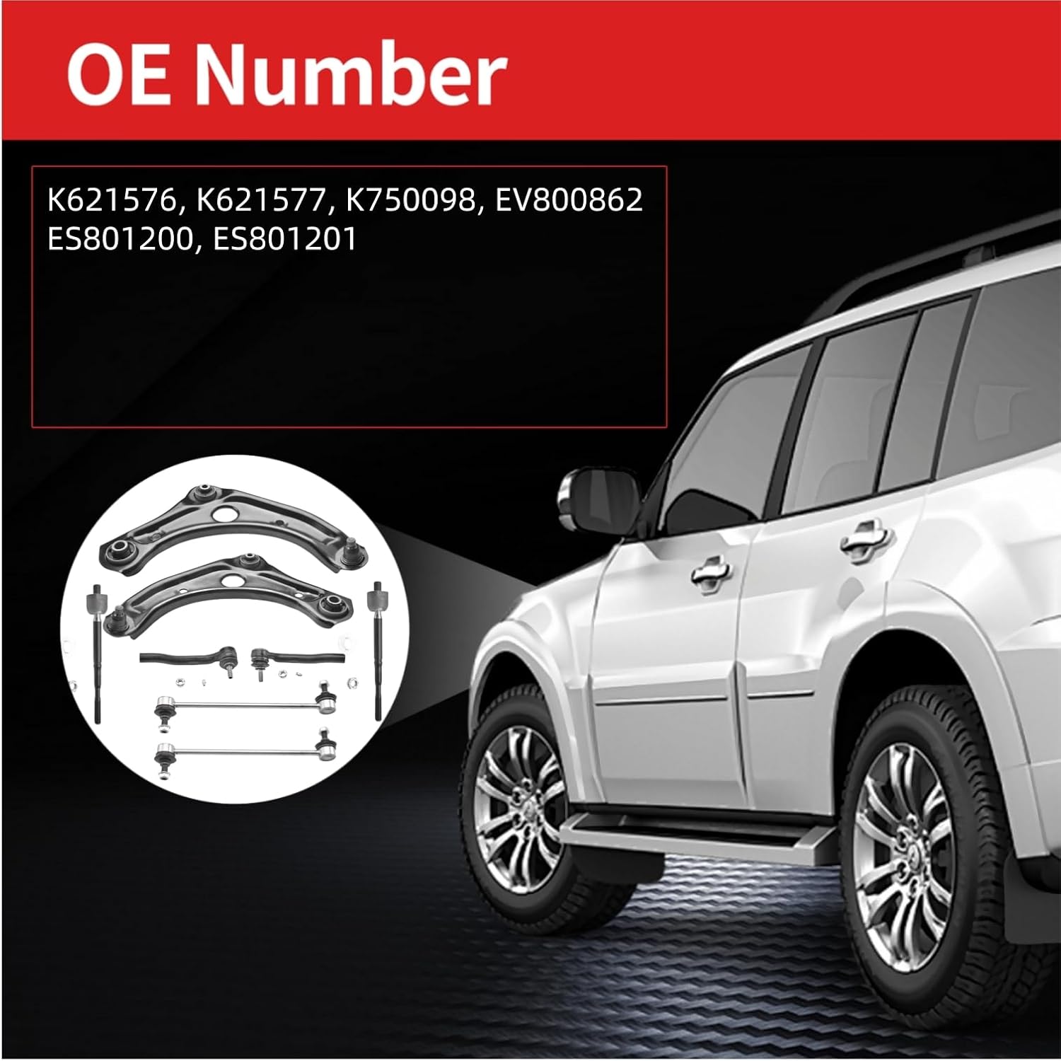 Front Lower Control Arms w/Ball Joints for Nissan Versa 2012 Versa 13-19 Versa Note 14-19 Micra 15-19 All Models Sway Links Inner/Outer Tie Rods K621576 K621577 K750098 EV800862 ES801200 8PCS