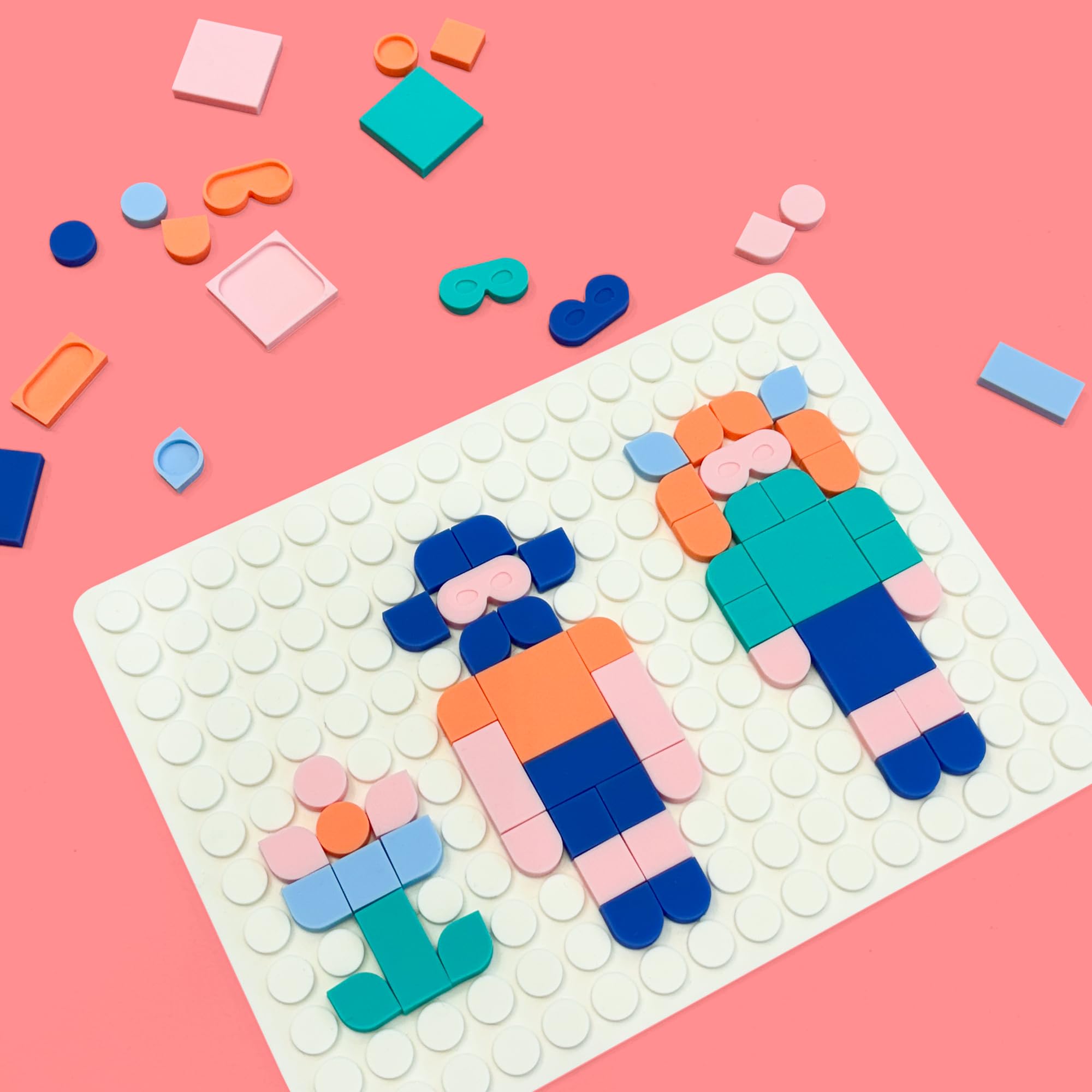 SUPER PETIT - SiliPOP MOSAICOS PARA CLIPSER - Mosaic Art - Creaciones de colores infinitos - Blanco - A partir de 3 años