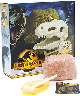 Carousel Home Jurassic World Dominion Dinosaur Skull Dig | T-Rex Dinosaur Dig Kit Dinosaur Fossil Dig Up Kit | Dinosaur Fossils Palaeontology Dig Out Set - Dinosaur Gifts