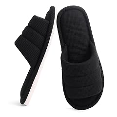 Shevalues Summer House Slippers for Women Men Breathable Waffle Indoor Slippers Slip-on Open Toe Home Shoes