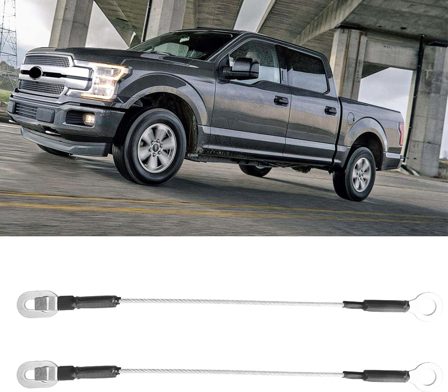 1Pair 15in Truck Tailgate,15673251, 89045648, 19244993 Tail Gate Cables Fit for C/K 1500 2500 3500 1988‑2002