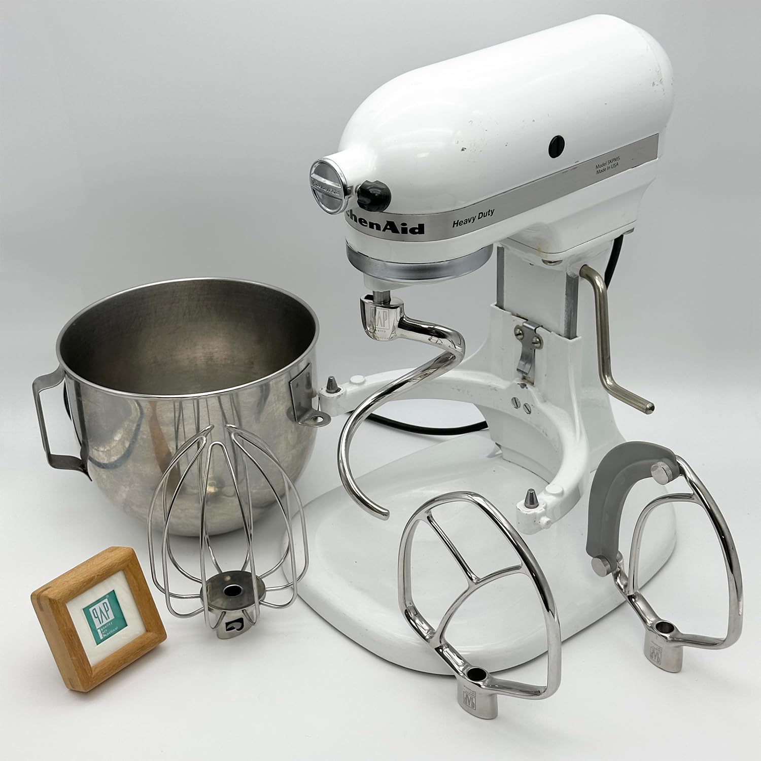 Gancho de masa en espiral duradero, compatible con batidoras KitchenAid Heavy Duty Series de 5 cuartos de galón (K4, K5, K5A, K5SS, KSM5, KDM5, KPM5, KP50, KSM50, KPM50, KSM450, KSM500, KPD162,
