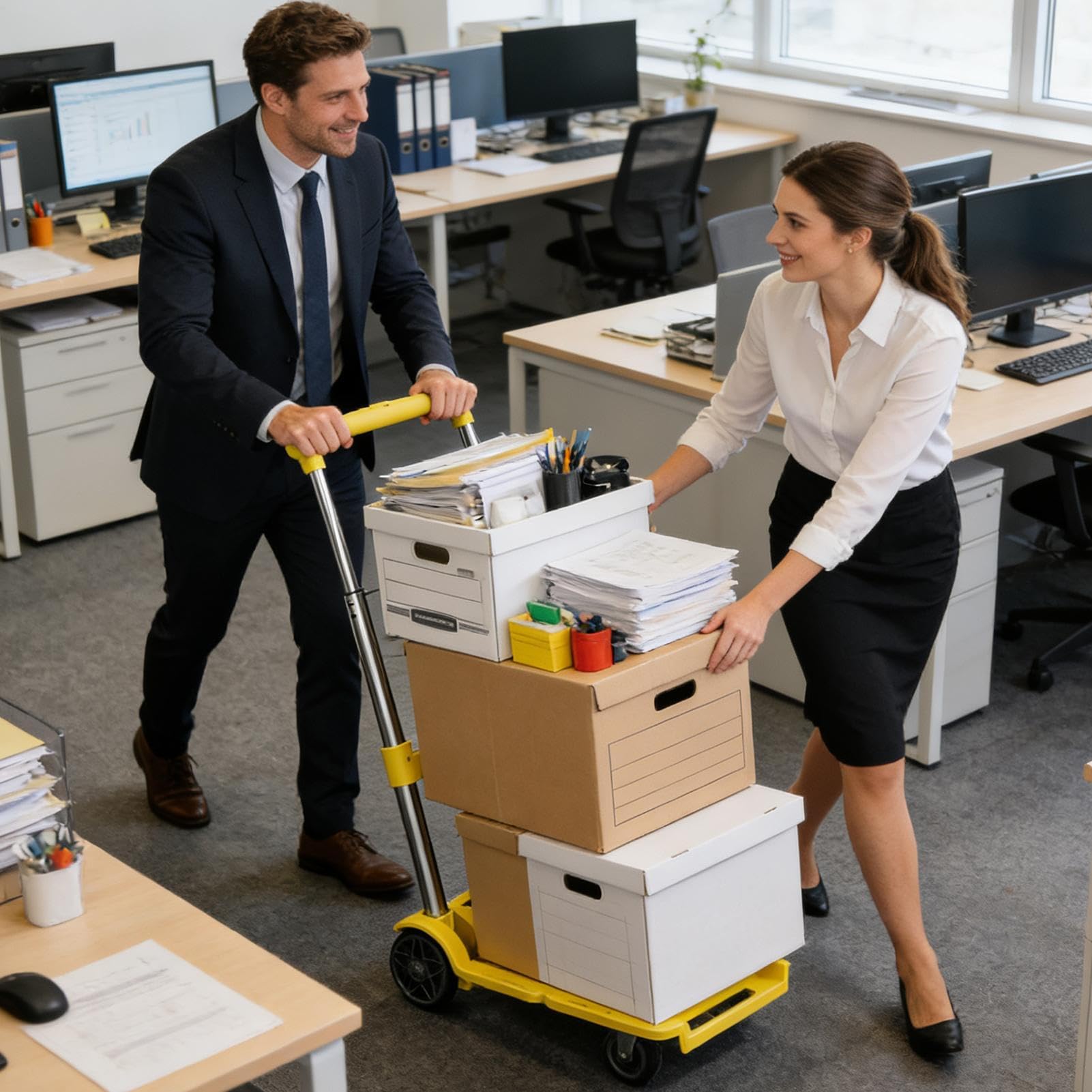 Carrello A Mano Capacità 100 kg con Ruote Portatili per Trasporto Mobile | Altezza Regolabile Per Bagagli per la Spesa, l'Aeroporto, i Viaggi, il Garage e il