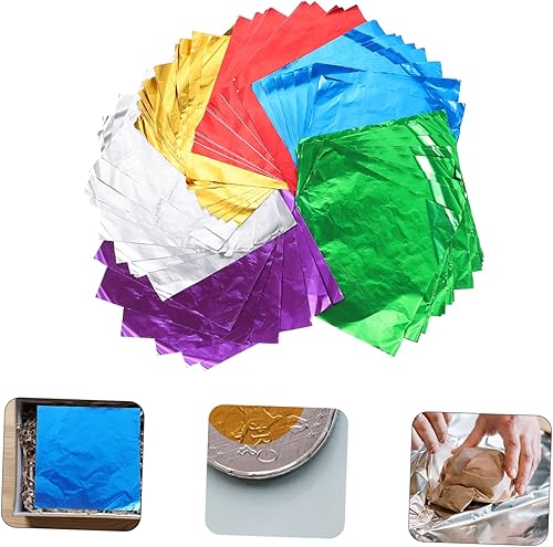 Miniatura 7 de COHEALI 600 piezas de papel de regalo colorido para manualidades, papel de azúcar, papel de envoltura de caramelos, papel de regalo, envoltura de