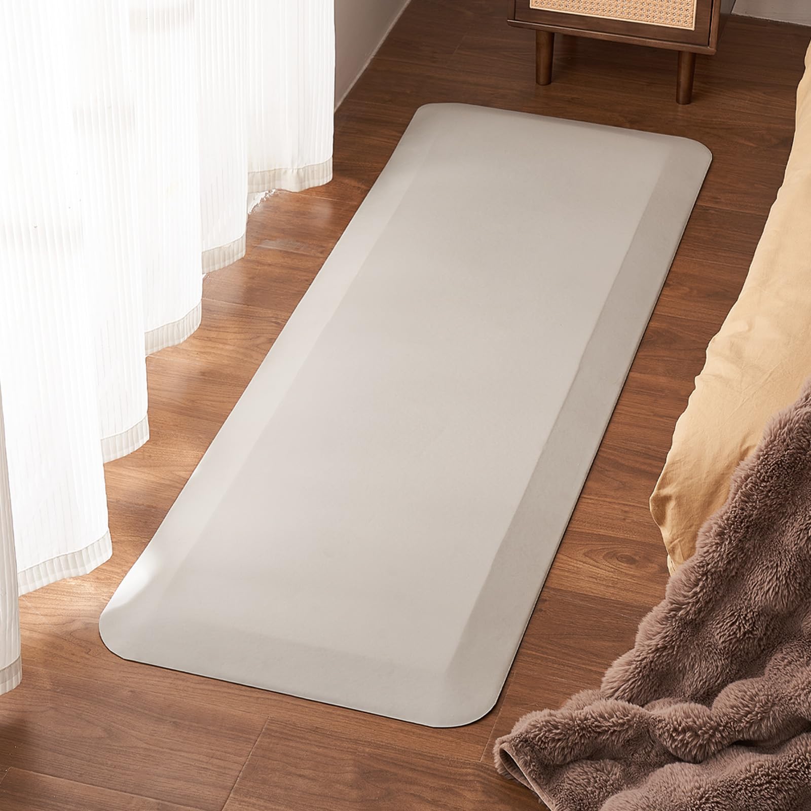 VEVOR Alfombrilla Anticaídas para Personas Mayores 61 x 178 mm Grosor de 19,05 mm con Borde Biselado Antideslizante para la Cabecera de la Cama para Personas Mayores, Discapacitados, Pacientes