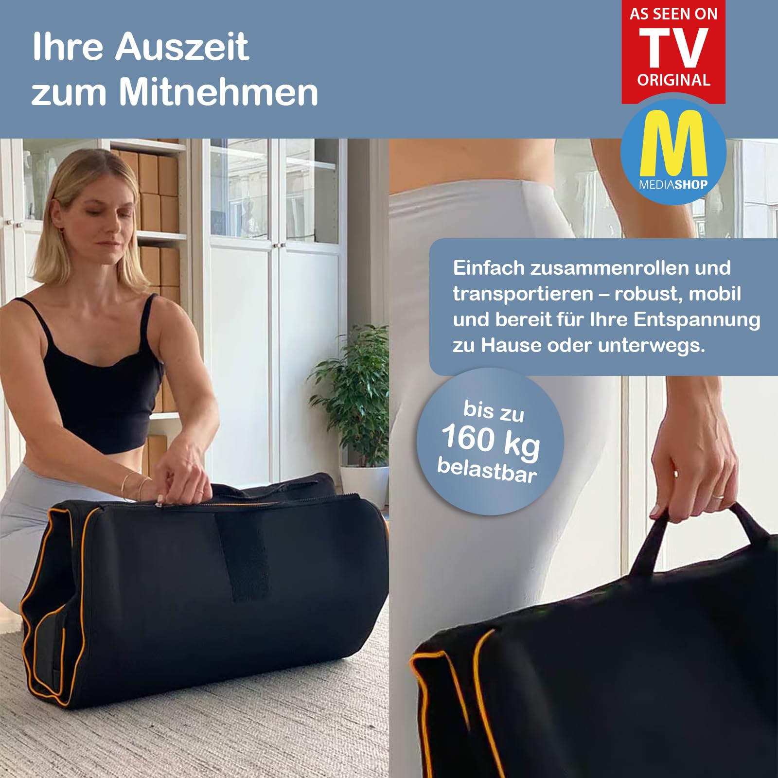 Belena Air Stretch - elektronische Stretch & Massagematte - Ganzkörpermassagematte mit Wärmefunktion - Massage - Yoga-inspirierte Dehnung für Schultern, Rücken und Nacken